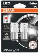 Osram LED Pære Rød P21/5W (2 stk)